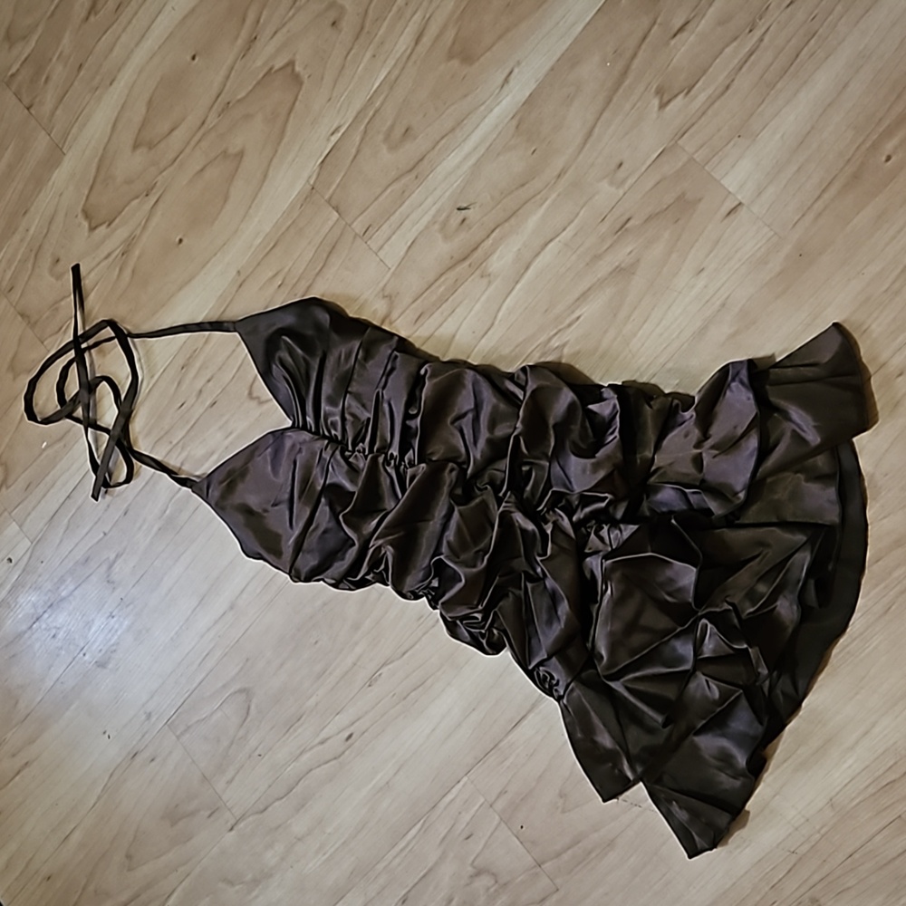 Halter ruffle dress